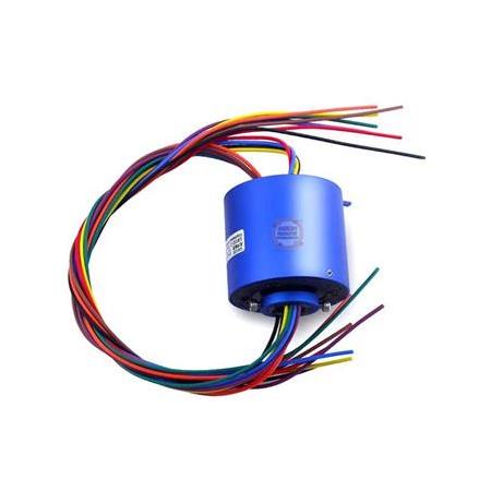 SRT012-54-0810 12,7mm Delikli Slip Ring 8 Kanal 10A-Mile Geçmeli Slip Ring